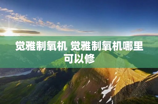 觉雅制氧机 觉雅制氧机哪里可以修