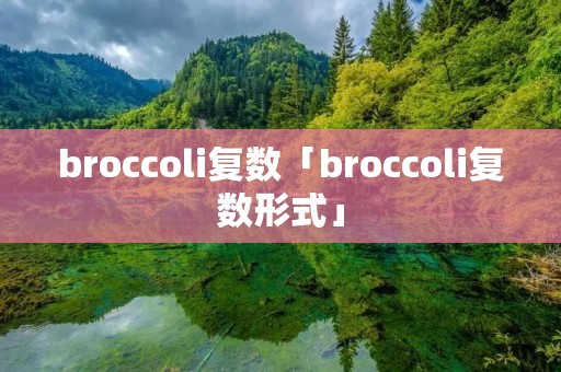 broccoli复数「broccoli复数形式」