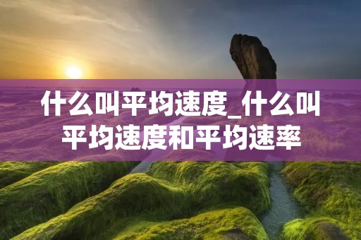 什么叫平均速度_什么叫平均速度和平均速率 什么叫平均速度_什么叫平均速度和平均速率