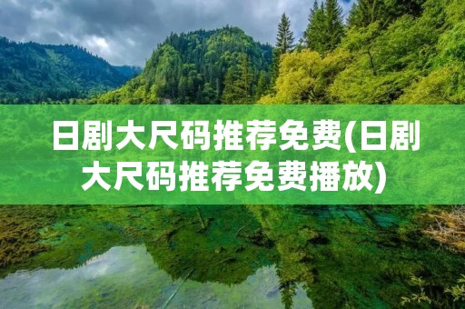 日剧大尺码推荐免费(日剧大尺码推荐免费播放)