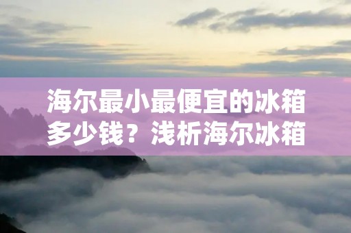 海尔最小最便宜的冰箱多少钱？浅析海尔冰箱产品线中的迷你低价系列