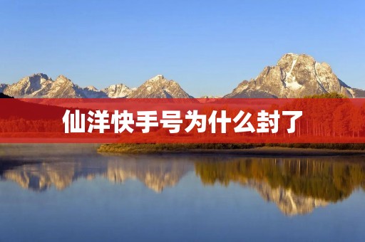 仙洋快手号为什么封了