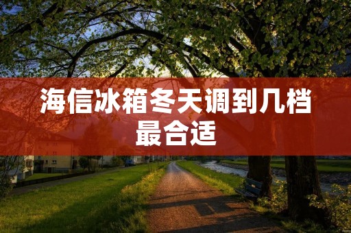 海信冰箱冬天调到几档最合适