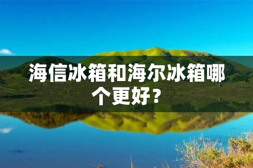 海信冰箱和海尔冰箱哪个更好? 海信冰箱和海尔冰箱哪个更好?