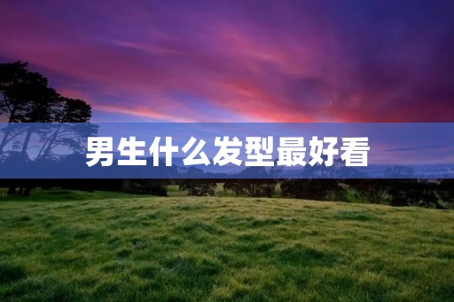 男生什么发型最好看 男生什么发型最好看