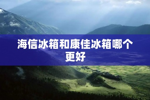 海信冰箱和康佳冰箱哪个更好