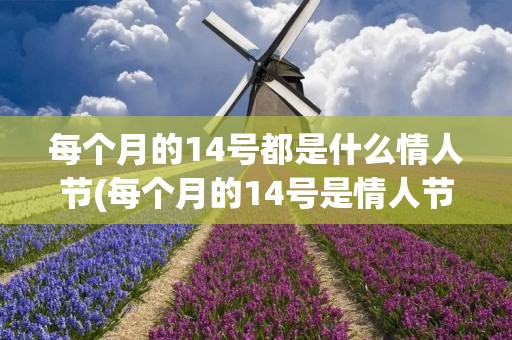 每个月的14号都是什么情人节(每个月的14号是情人节吗?)