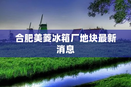 合肥美菱冰箱厂地块最新消息：规划调整为综合商业区，引发市民热议
