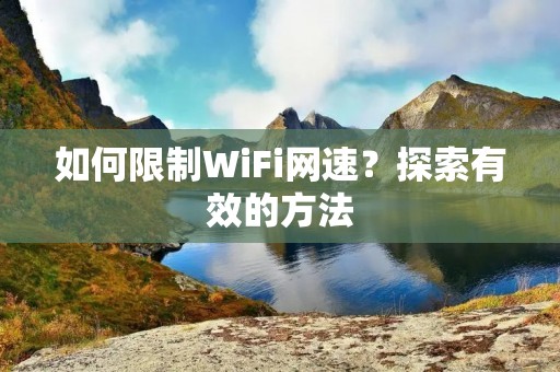 如何限制WiFi网速？探索有效的方法