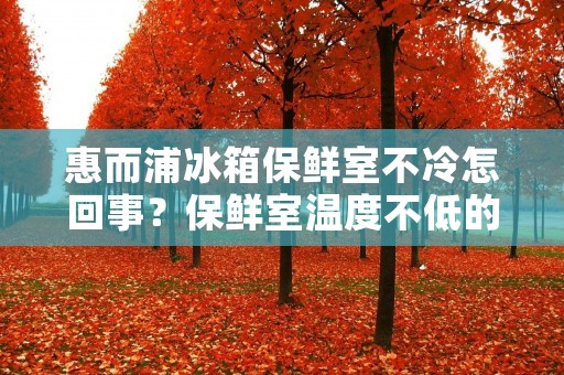 惠而浦冰箱保鲜室不冷怎回事？保鲜室温度不低的原因及解决方法