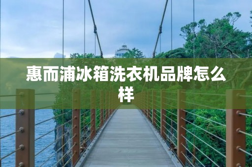 惠而浦冰箱洗衣机品牌怎么样