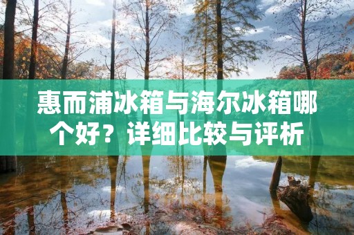 惠而浦冰箱与海尔冰箱哪个好？详细比较与评析