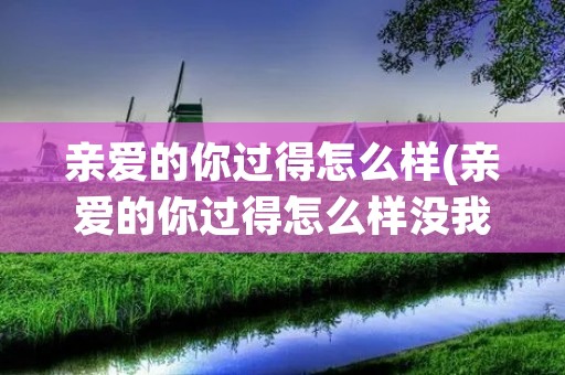 亲爱的你过得怎么样(亲爱的你过得怎么样没我的日子你别来无恙)