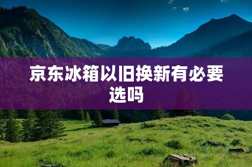 京东冰箱以旧换新有必要选吗