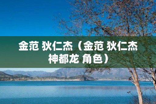 金范 狄仁杰（金范 狄仁杰神都龙 角色）