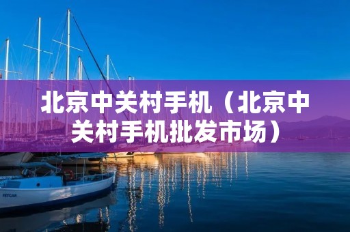 北京中关村手机（北京中关村手机批发市场）