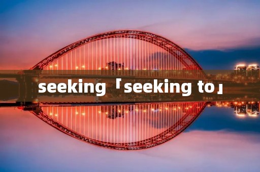 seeking「seeking to」
