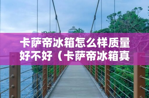卡萨帝冰箱怎么样质量好不好(卡萨帝冰箱真的好吗)