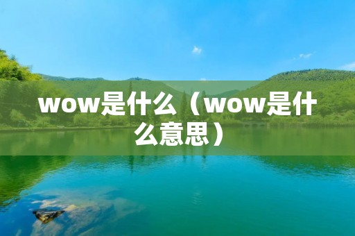 wow是什么(wow是什么意思) wow是什么(wow是什么意思)