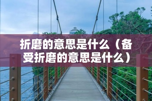 折磨的意思是什么（备受折磨的意思是什么）