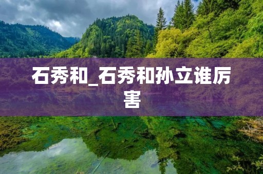 石秀和_石秀和孙立谁厉害