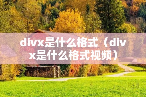 divx是什么格式(divx是什么格式视频) divx是什么格式(divx是什么格式视频)