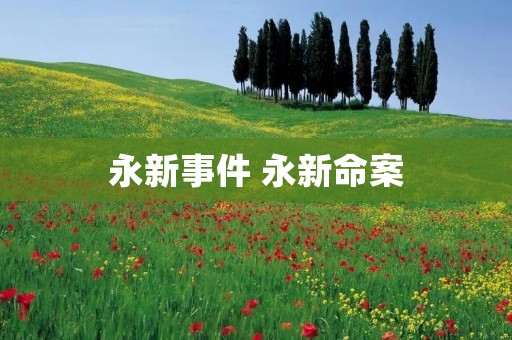永新事件 永新命案