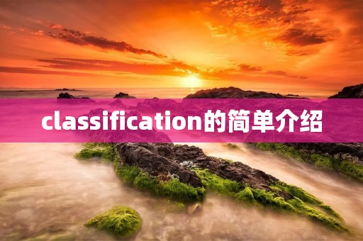 classification的简单介绍