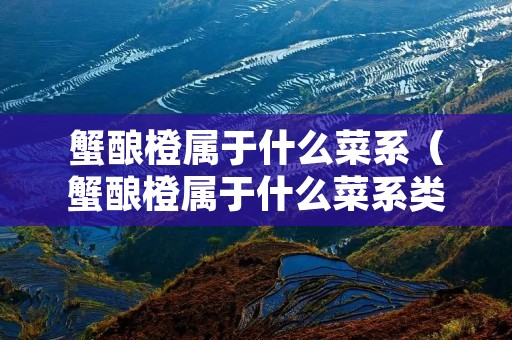 蟹酿橙属于什么菜系（蟹酿橙属于什么菜系类型）