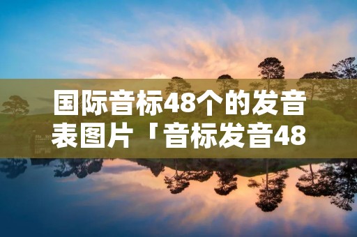 国际音标48个的发音表图片「音标发音48个表格」