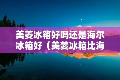 美菱冰箱好吗还是海尔冰箱好（美菱冰箱比海尔冰箱哪个好）