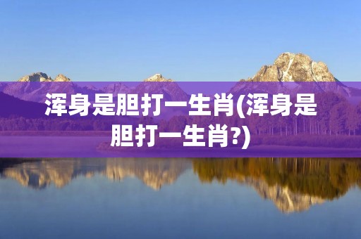 浑身是胆打一生肖(浑身是胆打一生肖?)