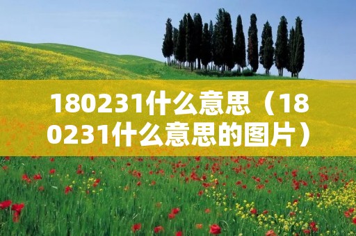 180231什么意思(180231什么意思的图片) 180231什么意思(180231什么意思的图片)