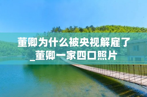 董卿为什么被央视解雇了_董卿一家四口照片 董卿为什么被央视解雇了_董卿一家四口照片