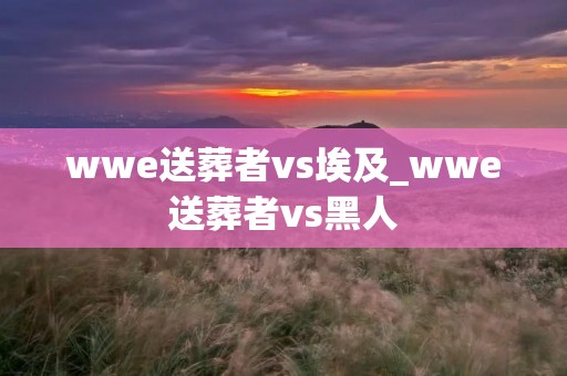 wwe送葬者vs埃及_wwe送葬者vs黑人