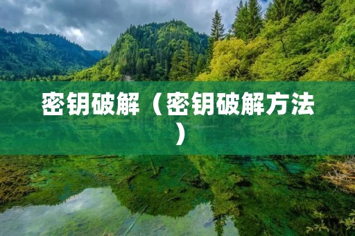 密钥破解（密钥破解方法）