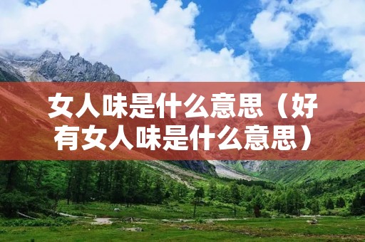 女人味是什么意思（好有女人味是什么意思）