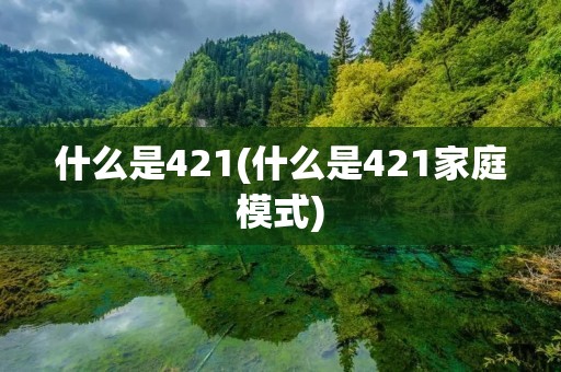 什么是421(什么是421家庭模式)