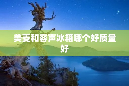美菱和容声冰箱哪个好质量好 美菱和容声冰箱哪个好质量好