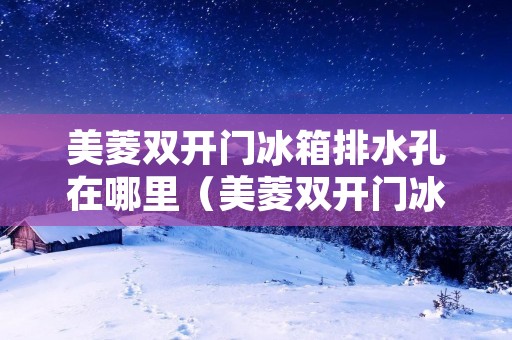 美菱双开门冰箱排水孔在哪里（美菱双开门冰箱排水孔在哪里图解）