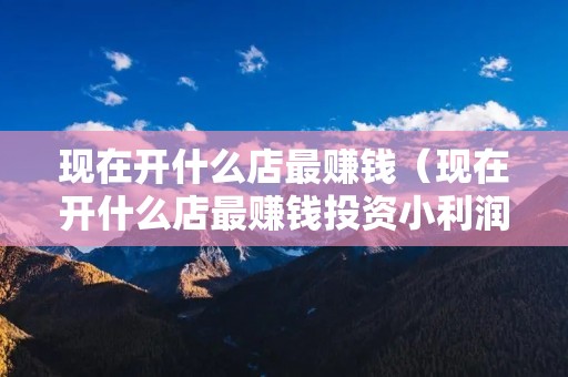 现在开什么店最赚钱（现在开什么店最赚钱投资小利润高2021）