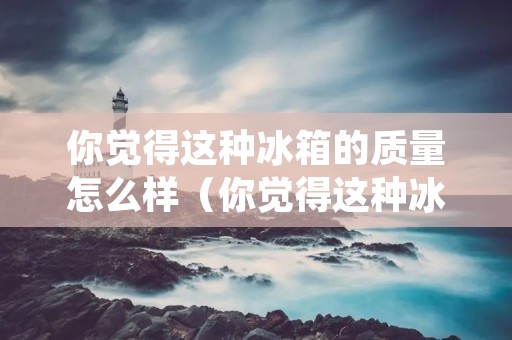 你觉得这种冰箱的质量怎么样(你觉得这种冰箱的质量怎么样英文) 你觉得这种冰箱的质量怎么样(你觉得这种冰箱的质量怎么样英文)