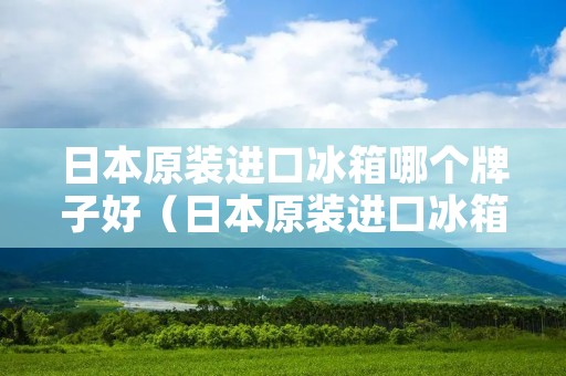 日本原装进口冰箱哪个牌子好（日本原装进口冰箱哪个牌子好一点）