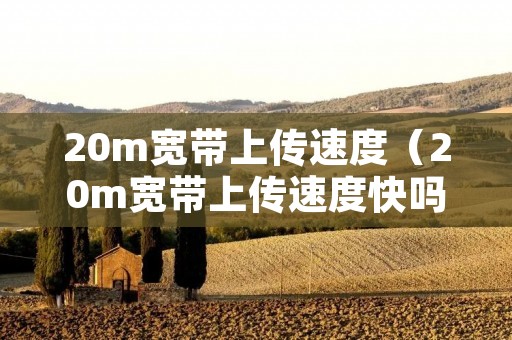 20m宽带上传速度（20m宽带上传速度快吗）