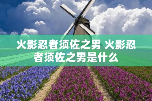 火影忍者须佐之男 火影忍者须佐之男是什么