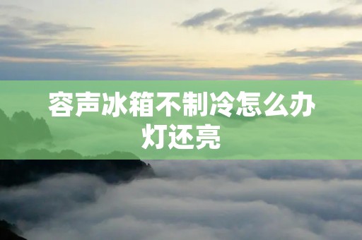容声冰箱不制冷怎么办灯还亮