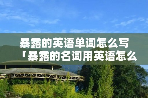 暴露的英语单词怎么写「暴露的名词用英语怎么说」