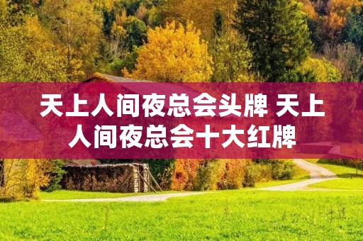 天上人间夜总会头牌 天上人间夜总会十大红牌