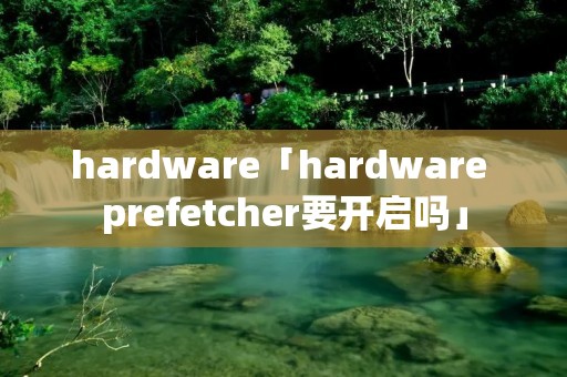 hardware「hardware prefetcher要开启吗」