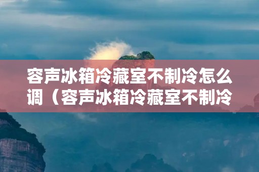容声冰箱冷藏室不制冷怎么调（容声冰箱冷藏室不制冷怎么调节温度）